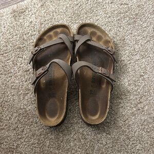 Brown Birkenstock sandals